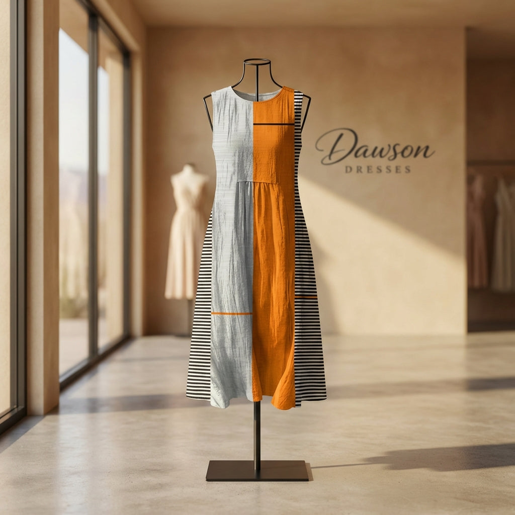 Autumn - Sleeveless Vintage Dress